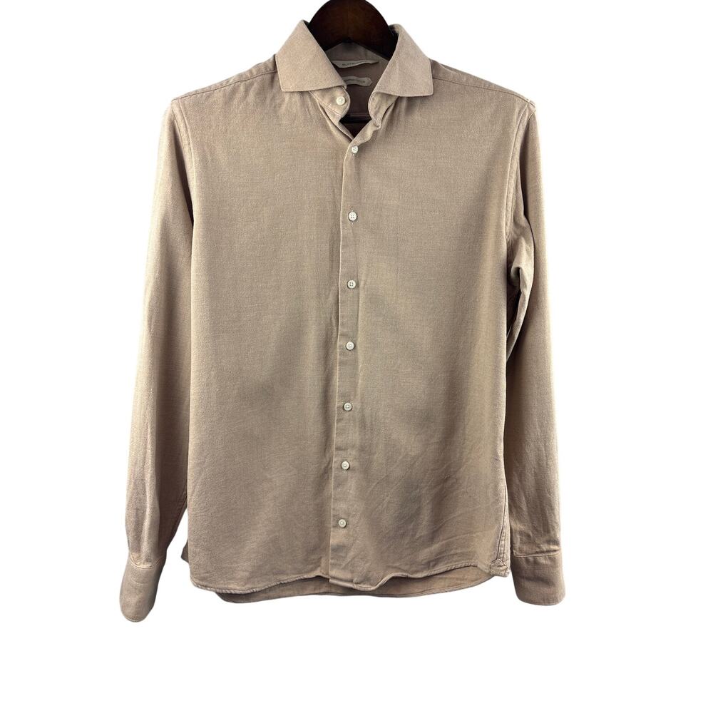 Men’s SuitSupply Size 38/15 Tan Button Up Shirt